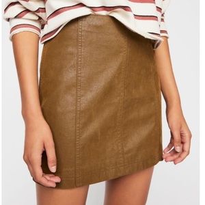 Free People Faux Suede Skirt (NWT)
